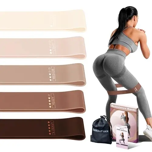 JAKKOFOXX Fitnessbänder Lot de 5 Bandes de Résistance TPE
