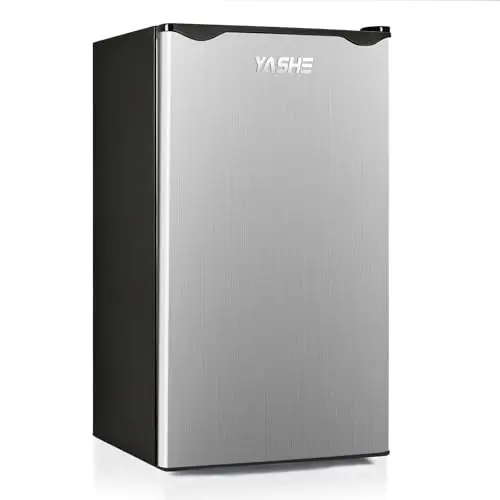 YASHE Petit Réfrigérateur Congélateur Compact 92 L Inox