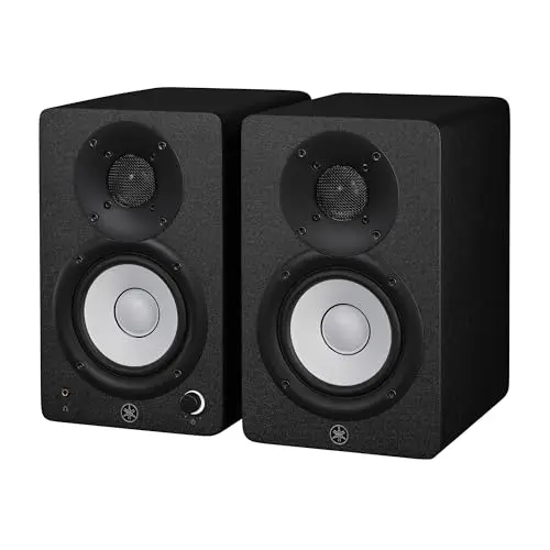 Yamaha HS4 Enceintes de Studio – Enceintes Amplifiées Compactes à 2 Voies de Qualité Studio Pour le Monitoring, Paire, Bass-Reflex 4.5" 52W, pour la Production Musicale et le Montage Vidéo - Noire