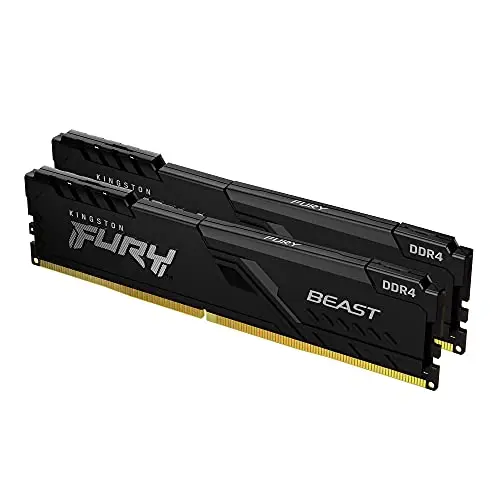 Kingston FURY Beast 32GB (2x16GB) 3600MHz DDR4 CL18 Mémoire Kit pour PC Kit de 2 KF436C18BBK2/32