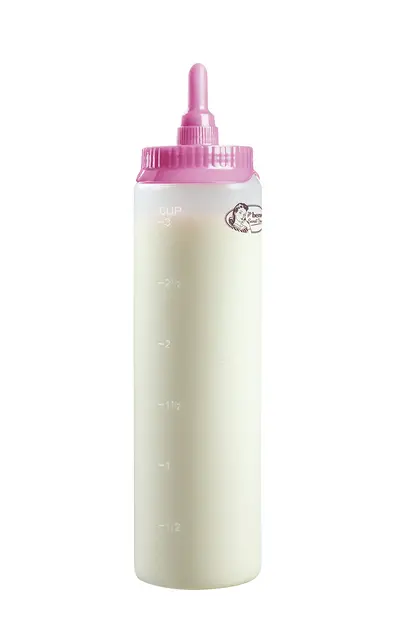 Bestron Doseur de pâte avec échelle graduée, Doseur de pâte pour 700 ml, pour crêpes, poffertjes, pancakes, gaufres, muffins ou pâte à beignets, Couleur: blanc