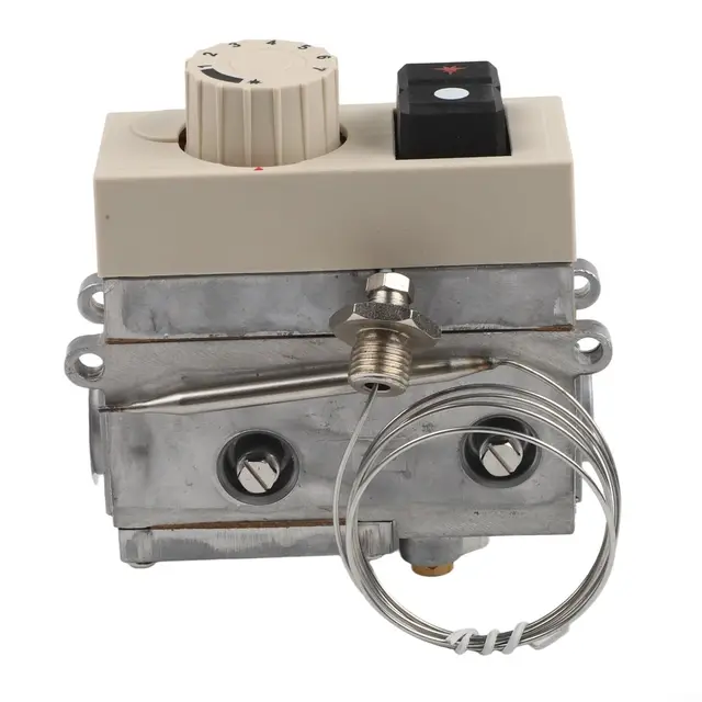 Thermostat de soupape de contrôle de température de gaz 710 avec plage réglable de 120 à 200 °C pour four à friteuse commerciale, matériau ABS, pièce de rechange stable pour équipement de cuisine de