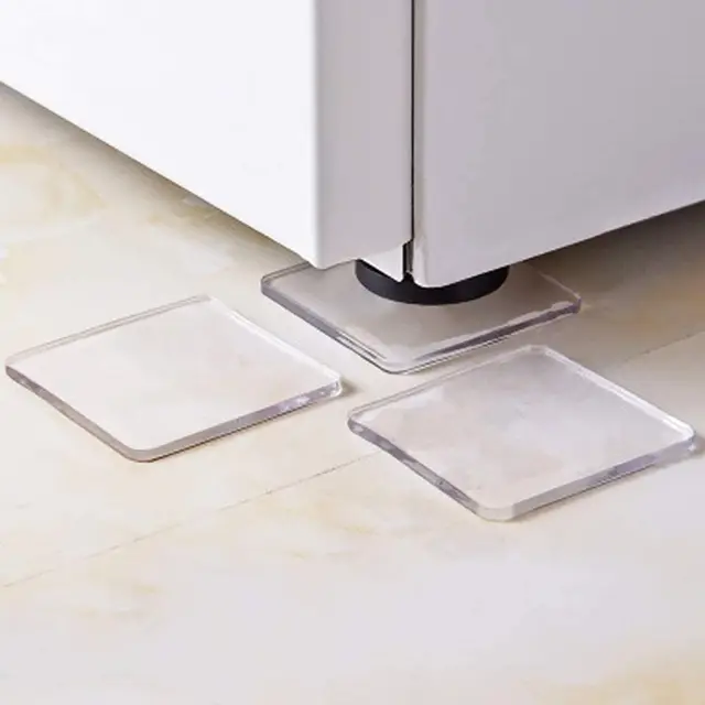 Patins Universels Anti-Vibrations,Tapis Anti Vibration Machine a Laver,Tapis Machine à Laver Anti Vibration,Tapis Antidérapants en Silicone Silicone pour Machine à Laver (Transparent) 8PCS