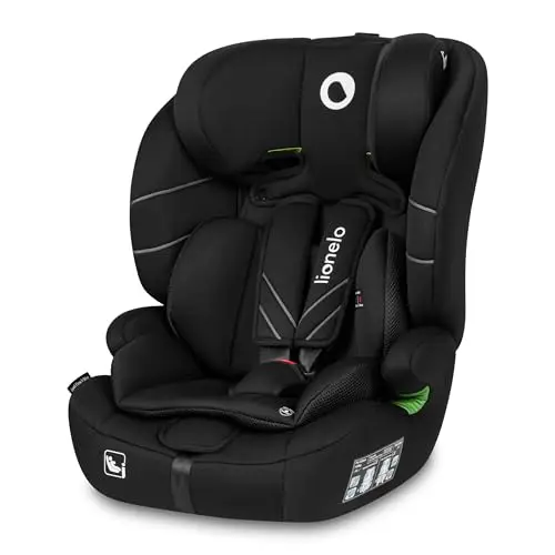 LIONELO LEVI ONE I-SIZE Siège auto bébé 76-150 cm, groupe 1 2 3, protection latérale, 10 degrés de réglage de l’appui-tête, accoudoirs inclinables confortables, R129 i-Size