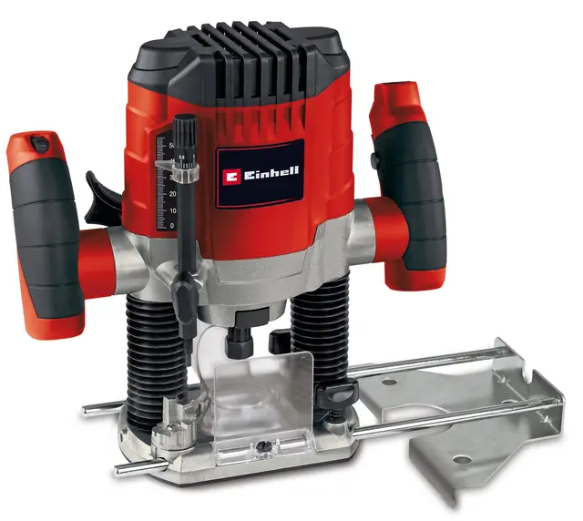 Einhell Défonceuse TC-RO 1155 E (1100 W, Régime 11000-30000 trs/min, Hauteur de levée : 55 mm, Pince de serrage : Ø 8 et Ø 6 mm, Butée "révolver" à plusieurs niveaux, Variateur électronique)