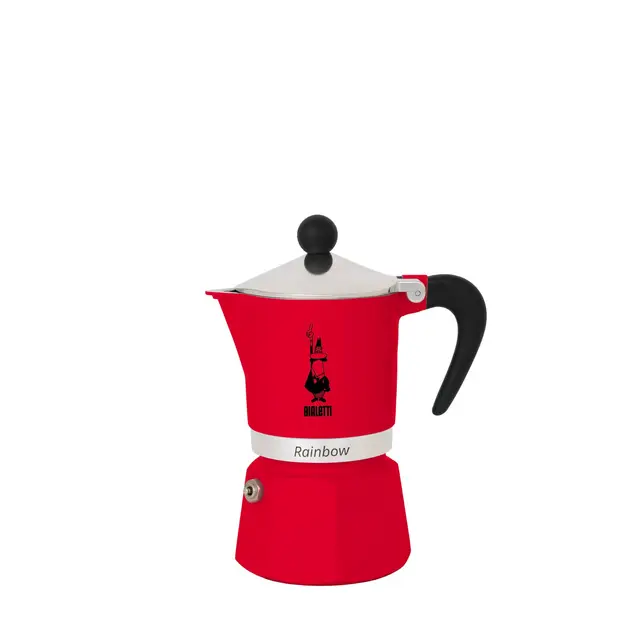 Bialetti 4963 Cafetière Italienne, Aluminium, Rouge, 6 Tasses