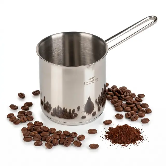 ROSMARINO Cezve Cafetière Turque Induction Inox 900 ml