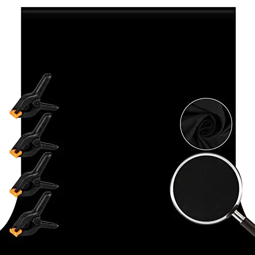 Orthland Fond Noir Photo Studio Photographie 3x3m / 9.8x9.8ft Arrière Plan Fond de Décors pour Photo Vidéo Studio