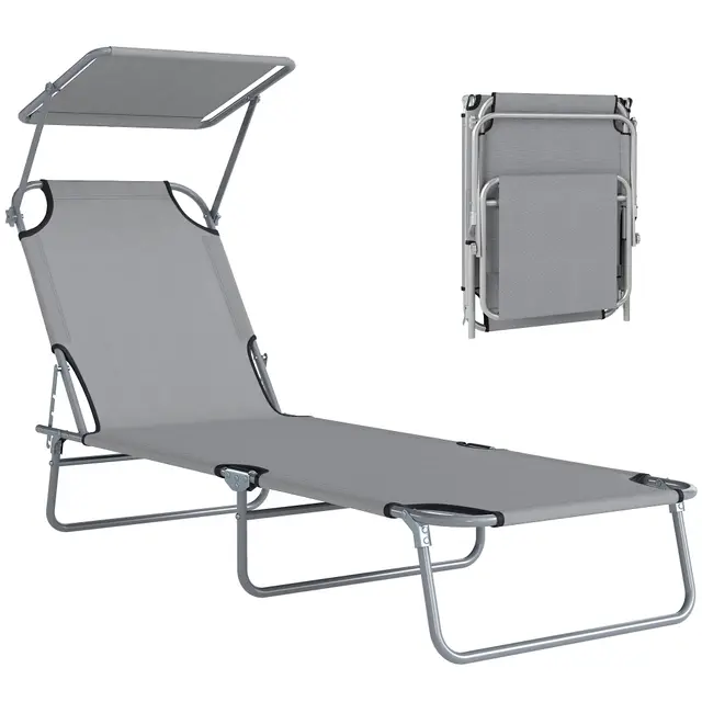 Outsunny Chaise Longue Pliable