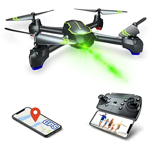Loolinn | Drone GPS Retour Automatique - Drones Quadricoptère RC avec Caméra Full HD 1080p, Deux Batteries, 32 Minutes de Vol (Cadeau pour les Enfants de plus de 12 Ans)