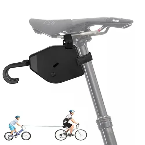 Corde de Remorquage Vélo Enfant 2,5m, Vankarr Compatible Universel, Enroulement Automatique, Facile à Tirer en Montée, Sûr et Stable, pour Vélos de Ville, E-Bikes