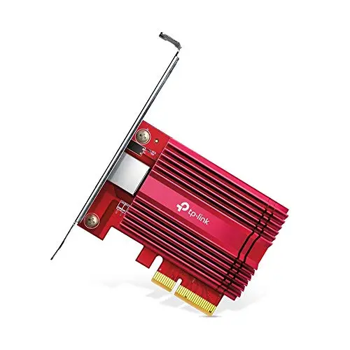 TP-Link TX401 Carte Réseau PCIe 10 Gigabit, Carte Réseau 10Gbps, Câble Ethernet Cat 6A Inclus, Latence Ultra-Faible, Compatible avec Windows 11/10, Linux