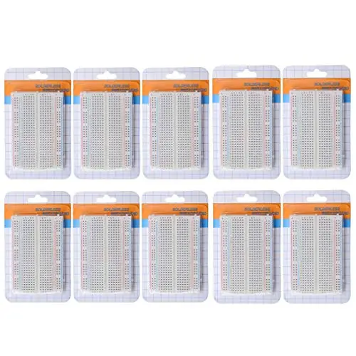 Hailege 10pcs 400 Points Mini-plateau d'expérimentation sans soudure 400 points Platine d'expérimentation universelle sans soudure 400 points Bouclier de prototypage
