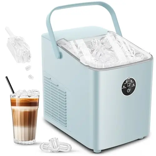 FOHERE Machine à Glaçons, 14kg en 24h (Bleu)