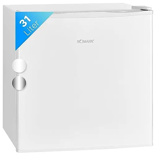 Bomann Gefrierbox 31L | Congélateur avec étagère grillagée | butée de porte interchangeable & réglage de la température en continu | Mini congélateur avec label 4 étoiles | GB 341.1 blanc
