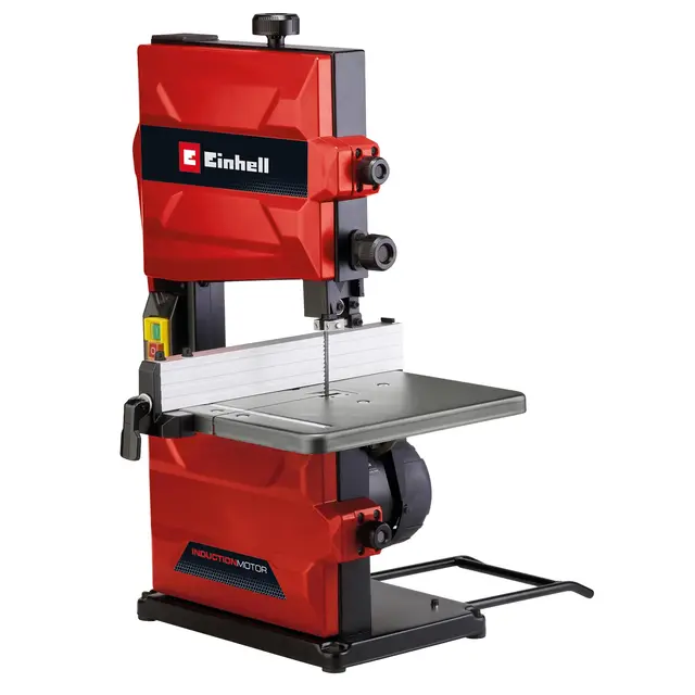 Einhell Scie à ruban TC-SB 200/1 (changement de lame sans outil, butée parallèle, hauteur réglable, système de guidage sur roulements à billes, table inclinable en continu)