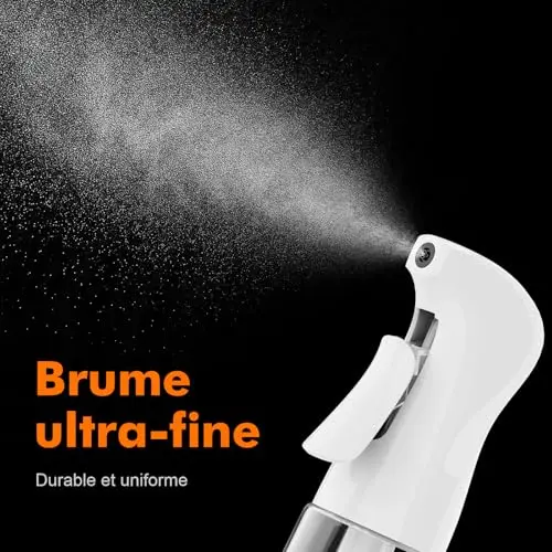 GRIFEMA Pulvérisateur d’Eau 200 ml Blanc – Spray Réutilisable à Brume Fine pour Cheveux, Visage, Plantes et Soins Personnels, GE2003W-200