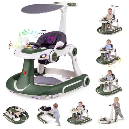 COSTWAY Trotteur Bébé Pliable 7 en 1