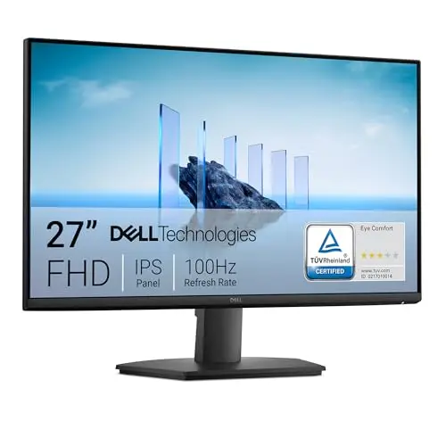 Dell 27 Écran PC - SE2725HM, Full HD (1920x1080), 100Hz, IPS, 5ms, VESA (100x100mm), HDMI, VGA, Garantie 3 Ans, Noir