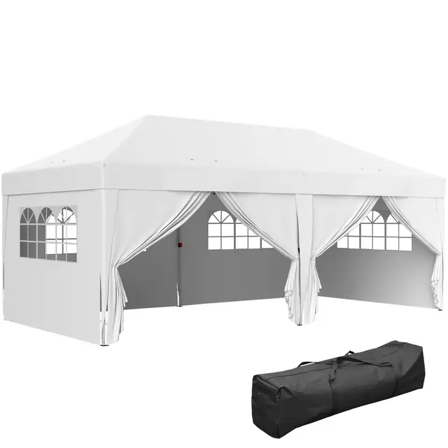 Outsunny Tonnelle Pliante 3x6m