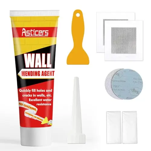 Enduit De Rebouchage Prêt à l'Emploi, Rebouche Trou Mur Blanc, Pate a Fixe Sans Trace Mural Répare Efficacement Les Rayures, Les Trous, Les Fissures Et Les Graffitis Sur Les Murs