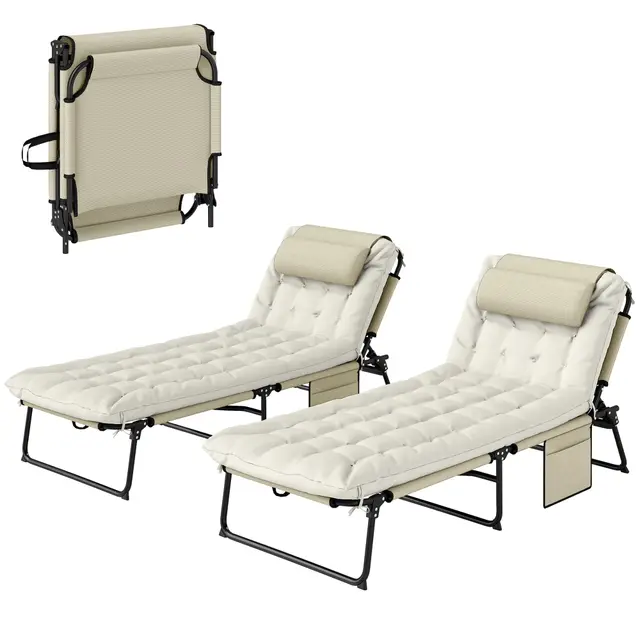 Outsunny Transats Pliables Jardin