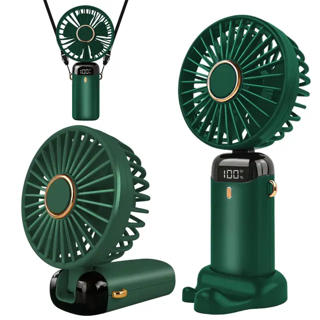 Jsdoin Ventilateur Portable USB Rechargeable Pliable 5 Vitesses