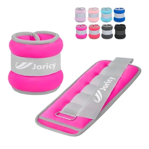 JORICY Poids Cheville Poids de Poignet Poids pour Cheville 1 2 3 4 5 6 8 10 kg la Paire Poids Poignets pour Perte de Poids, Bracelets Lestés pour Exercice Marche Jogging Poids Musculation