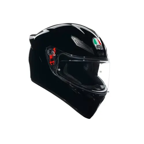 AGV - K1 S E2206, Casque Moto Intégral ECE, Style Racing avec Spoiler Aérodynamique, Entrées d’Air et Visière Anti-Rayures, Champ de Vision 190°, Prédisposition Intercom