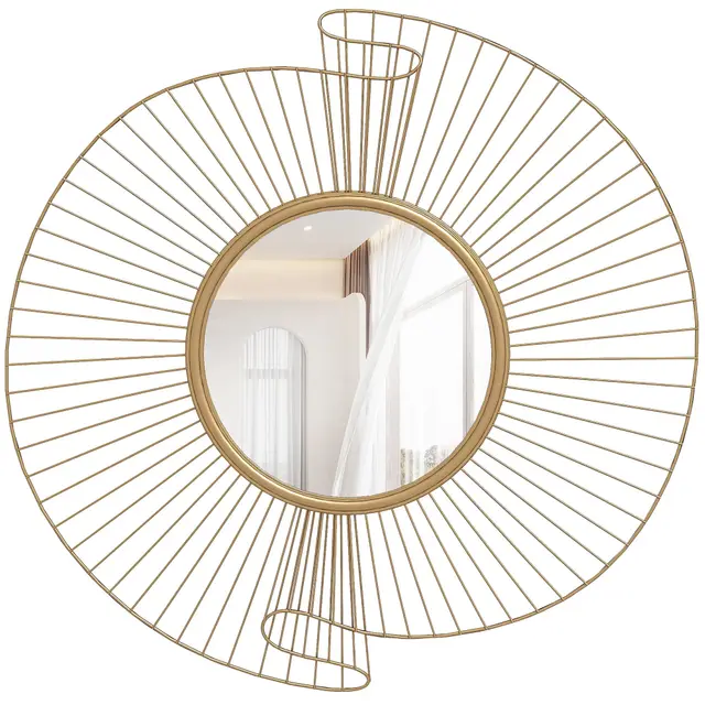 HOMCOM Miroir décoratif Rond 60 cm