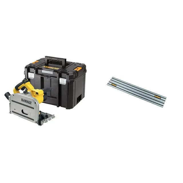 Dewalt Scie circulaire plongeante 1300 w dewalt - dws520kt & DWS5021-XJ - Rail de Guidage pour Scie Plongeante DWS520KR - Longueur 1m - Matériau Durable et Robuste