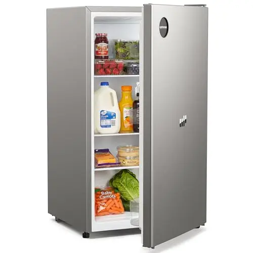 Upstreman CR91 Réfrigérateur Compact 91 L Gris Argenté