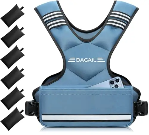Bagail Gilet Lesté Pour La Musculation, Plaques De Fer Amovibles, Tour De Poitrine Réglable, Gilet De Fitness Robuste Pour Homme Et Femme,Le Yoga Et Les Exercices d'Aérobic.