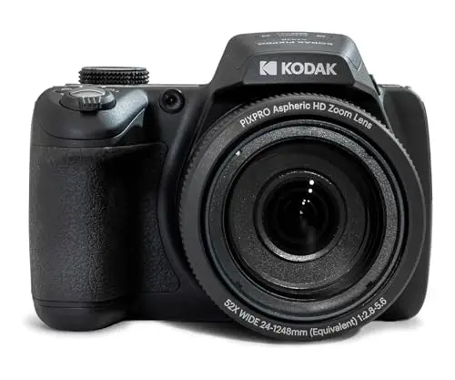 KODAK Pixpro AZ528 - Appareil Photo Bridge Numérique 16 Mpixels, Zoom Optique x52, Stabilisateur Optique, Ecran LCD 3 pouces, Vidéo Full HD 1080p, Batterie au Li-ion - Noir