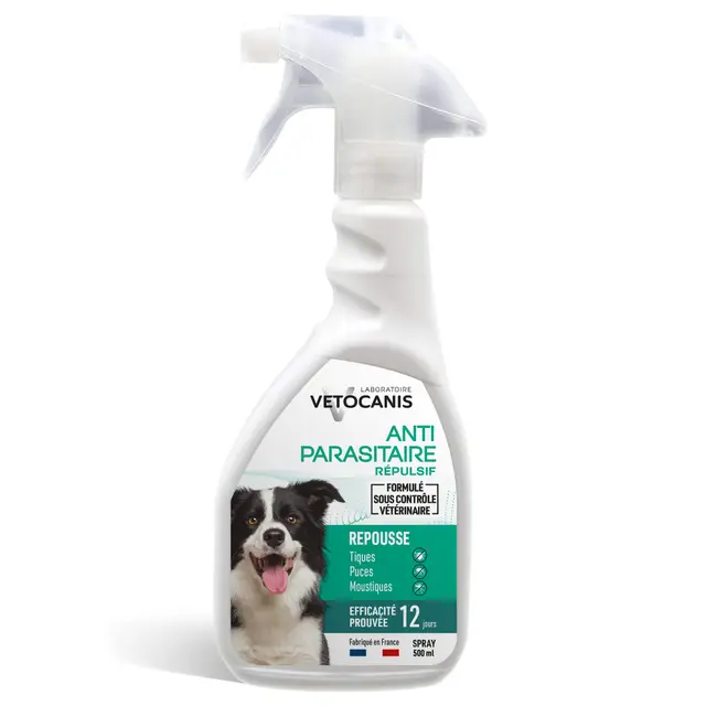 vetocanis spray antiparasitaire chien