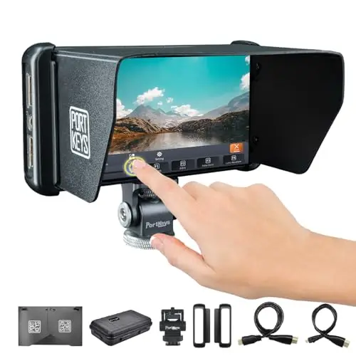 Portkeys PT5 II Moniteur Caméra 5" Écran Tactile MOVNORM OS 4K HDMI in/Out avec 3D LUT Luma/RGB Waveform Moniteur Video Assist Full HD pour Appareils Photo Reflex et Hybride