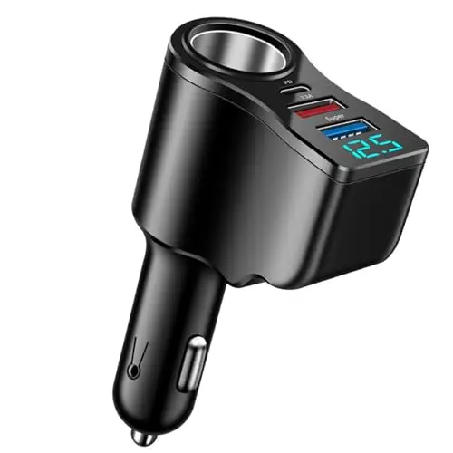 4 en 1 Chargeur Allume Cigare USB 106W Cigare Charge PD3.0 Rapide Chargeur Voiture 90W KFZ Allume 66W 2 Port USB-A 30W USB-C 3.1A Adaptateur Prise Automobile pour iPhone 17 16 15 Samsung Macbook GPS