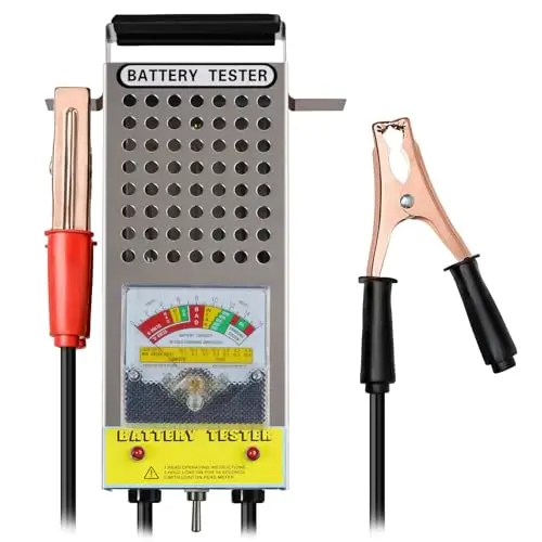 Testeur de Batterie Auto 6V 8V 12V Testeur de Charge de Batterie de Voiture avec Voltmètre Précis Testeur de Piles Universel pour Voiture, Camion, Moto, ATV, SUV, Bateau, Yacht