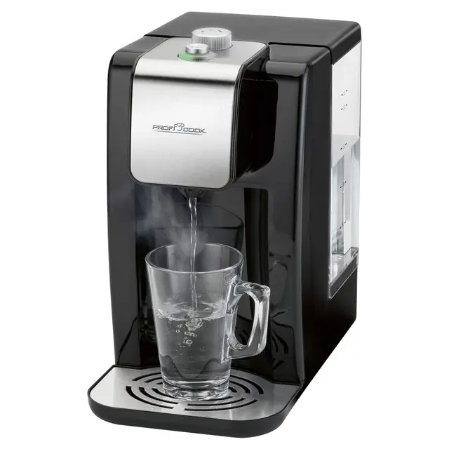 Distributeur d'eau chaude ProfiCook | eau chaude en 3 secondes | bouilloire électrique | capacité de 2,2 litres | boîtier en acier inoxydable | affichage en acier inoxydable | 2600 watts | PC-HWS 1168