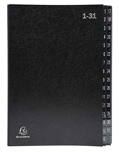 EXACOMPTA Trieur rigide Ordonator économique 32 compartiments numériques 24 x 32 Noir