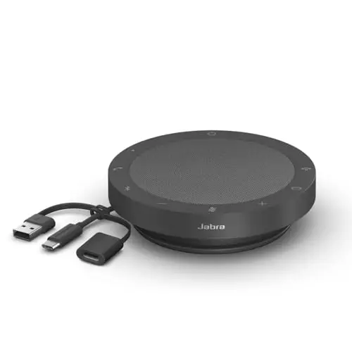 Jabra Speak2 55 Haut-Parleur Bluetooth sans Fil, 4 Micros Antibruit, Haut-Parleur 50 mm Pleine Gamme, Audio Large Bande, Compact et Portable, Certifié MS Teams, Gris Foncé