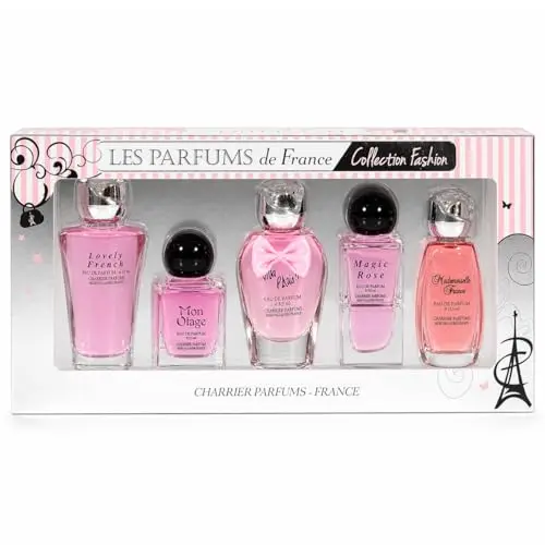 Charrier Parfums Les Parfums de France, Collection Fashion, Coffret de 5 Eau de Parfums Miniatures, 51.8 ml