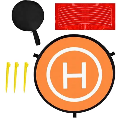 55CM Tapis D’Atterrissage Pliable,Drone Landing Pad,Accessoires Drones Plateforme,Pour Mini 4K/Mini 3 Pro/Mini 4 Pro/Avata 2/Mini 2 SE/Mavic 3/Air 3/Mavic Mini 2/Mavic Air 2/Mavic 2/FPV Drone,Kiuiom