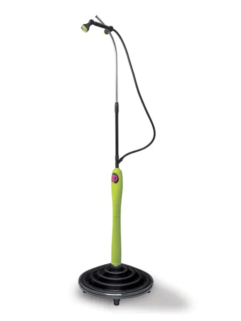 Douche solaire G.F. GARDEN Sunny Style Premium, douche de jardin, piscine, pour une utilisation en extérieur, également idéale pour les vacances et le camping, avec mélangeur pour eau chaude et froide, couleur vert citron