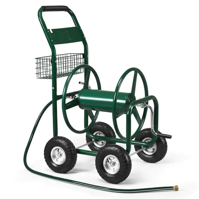 Goplus Chariot Dévidoir Tuyau Arrosage