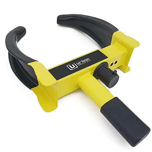 URBAN UR920 Antivol Roue Voiture, Plus Visible, Réglable de 10-26 cm, Protection Antirayures, Serrure Courbé Haute Sécurité, Sabot Bloque Anti vol Universel pour Auto, Camping Car, Remorque, Caravane
