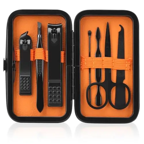 Set de manucure Set de coupe-ongles Soins personnels Kits de toilettage des ongles Set de soins des ongles de voyage Manucure Coupe-ongles Kit de soins des ongles Cadeau pour les famille Collègue Amie