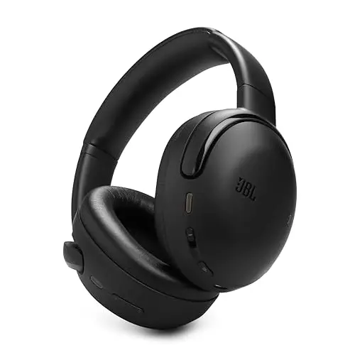 JBL Tour One M3, Casque Bluetooth sans Fil Supra-auriculaire, réduction adaptative du Bruit, 70 h d’autonomie, Confort Optimal, Son JBL Spatial 360, Suivi des mouvements, Compatible USB-C, Noir