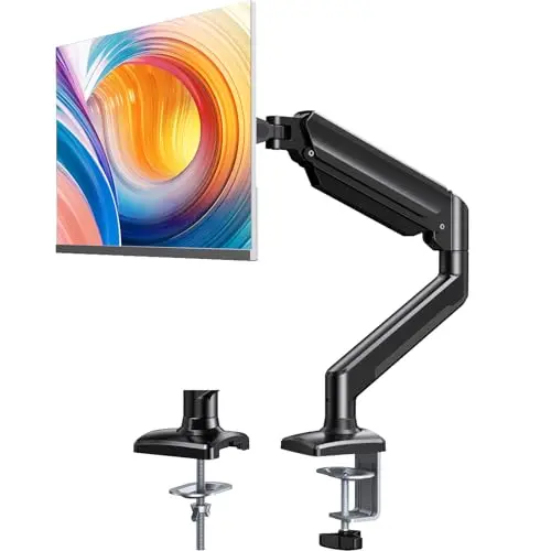ErGear Bras Ecran PC 13-34 Pouces, Support Ecran PC VESA 75x75-100x100 MM, Rotation à 360°, Réglable en Hauteur, Charge Maximale de 10 KG, Noir Gaming