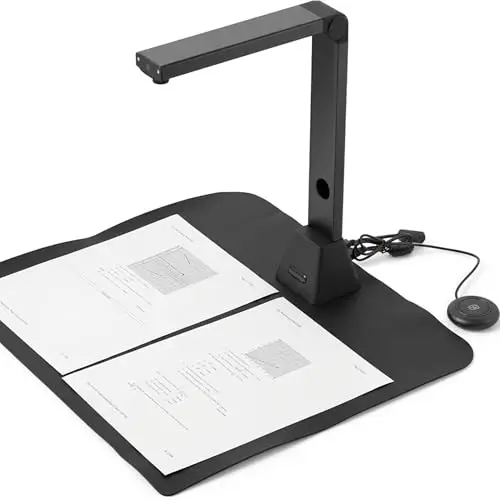 Scanner de Documents A3: 22 MP OCR 130 Langues Caméra Document USB 4 LED Scanner Livre pour Bureau École Archives Home Office